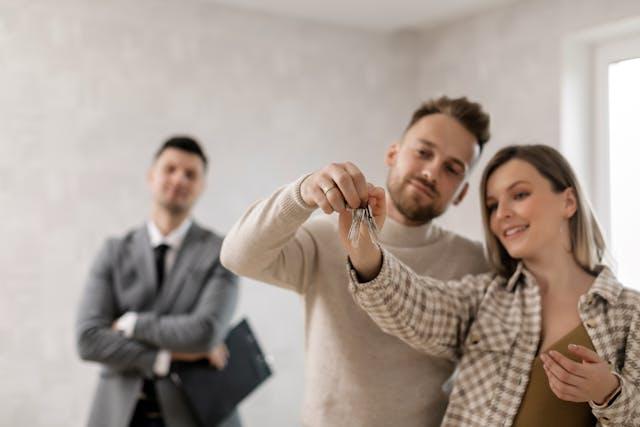 new tenants holding a house key